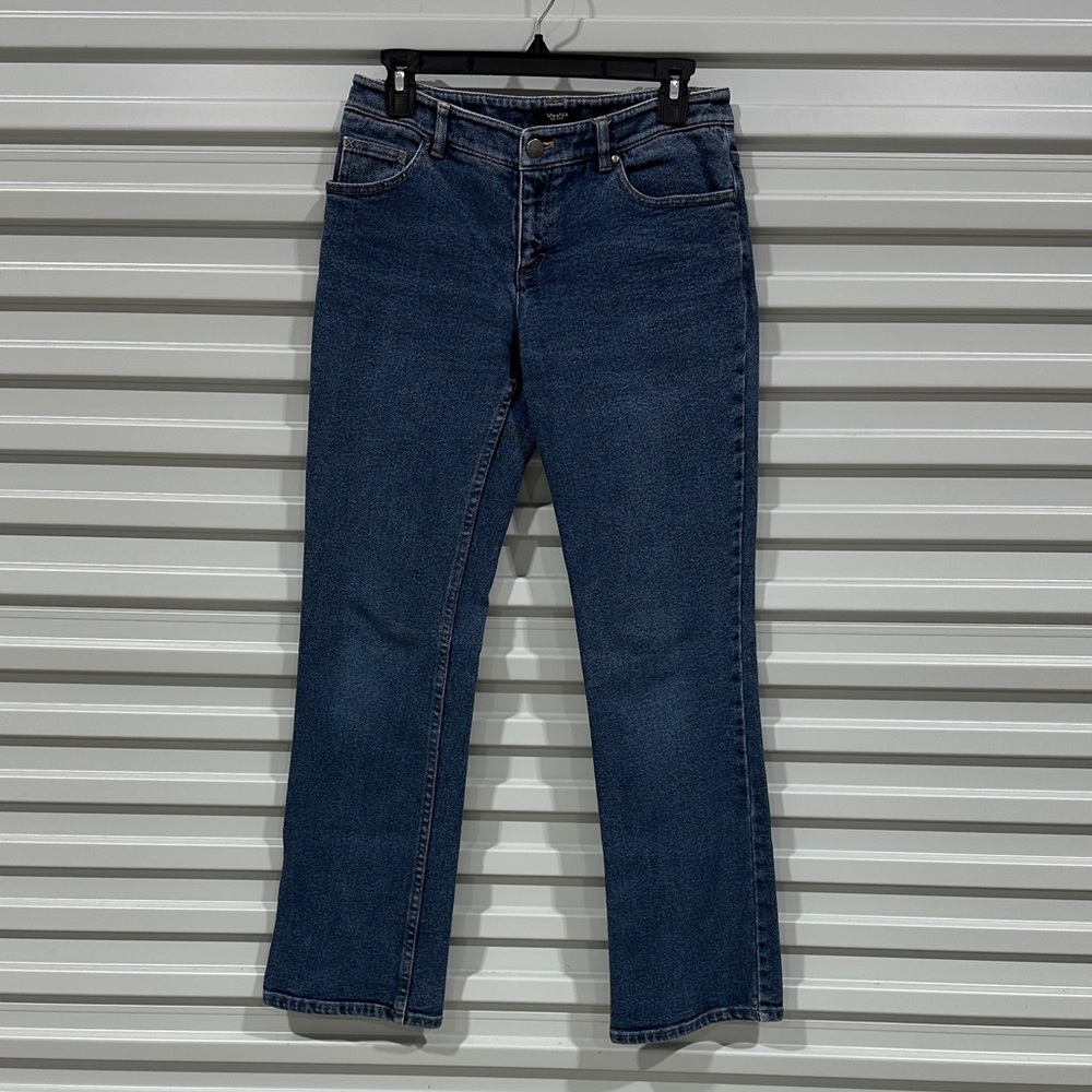 Tahari Straight-Leg Women's Jeans in Dark Blue Denim